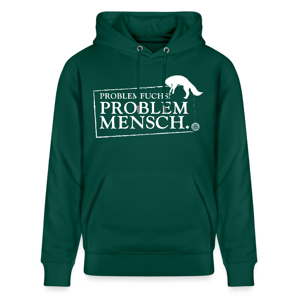 Bio-Unisex Hoodie mit Motiv "Problemfuchs? Problem Mensch."